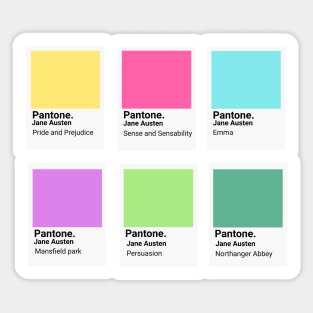 Jane Austen Pantone colours Sticker